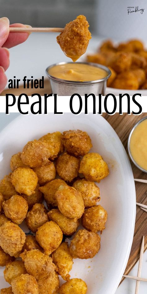 Air Fryer Pearl Onion Recipe, Pearl Onion Blooming Onion Air Fryer, Air Fryer Pearl Onions Bloomin Onion, Air Fried Pearl Onions, Things To Make With Onions, Air Fried Pearl Onions (mini Blooming Onions), Mini Air Fryer Blooming Onions, Pearl Onions In Air Fryer, Pearl Onion Blooming Onion