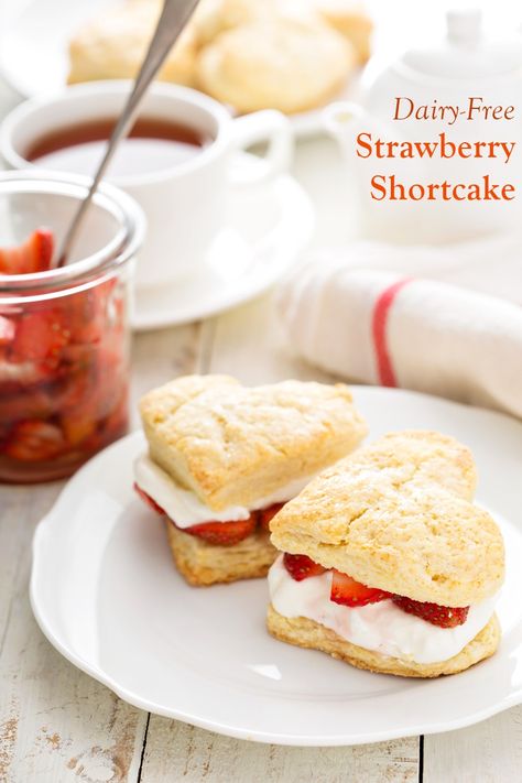 Dairy Free Strawberry Shortcake, Vegan Shortcake, Gluten Free Bisquick, Baking Mix Recipes, Strawberry Shortcake Recipe, Buckwheat Cake, Strawberry Shortcake Recipes, Shortcake Recipe, Homemade Biscuits