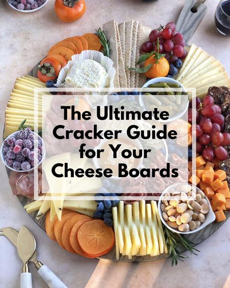 Cheese & Crackers: How to Display Crackers with Cheese | Ain't Too Proud To Meg Crackers For Cheese Board, How To Display Crackers For A Party, Best Crackers For Charcuterie Board, Cracker And Cheese Platter Ideas, Cheese And Cracker Charcuterie Board, Crackers For Charcuterie Board, Cracker Platter, Burrata Appetizer, Cheese And Cracker Platter