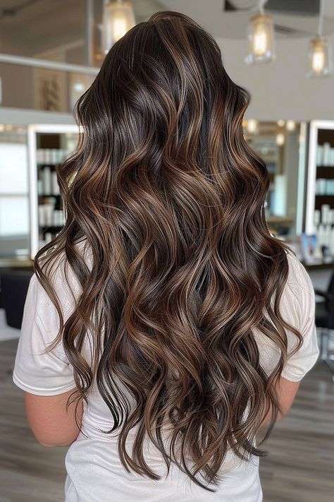 68 Stunning Brown Balayage Hair Color Ideas You Don't Want to Miss Burgundy Balayage, Ash Brown Balayage, Light Brown Balayage, Dark Brown Balayage, Long Layered Cuts, Brown Balayage, Brown Hair Balayage, Balayage Brunette, Dark Brown Hair