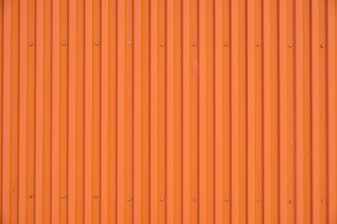 Orange container row striped texture and background Photo | Premium Download Orange Metal Texture, Container Texture, Cladding Texture, Logistics Design, Photo Orange, Corrugated Metal Roof, Photoshop Rendering, Orange Texture, Orange Wood