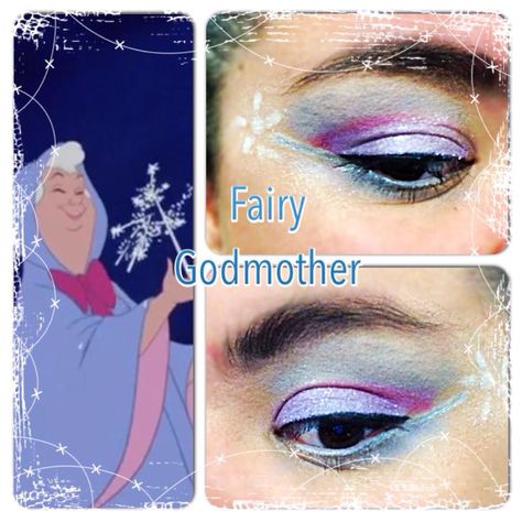 Fairy Godmother Easy Fairy Godmother Costume Diy, Fairy Godmother Makeup Cinderella, Fairy God Mother Aesthetic, Fairy Godmother Makeup, Cinderella Makeup, Egypt Theme, Fairy Godmother Costume, Disney Princess Makeup, Costumes For Work