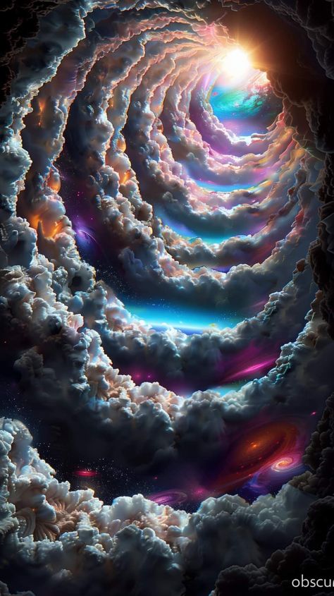 Dark Trippy Background, Trippy Visuals Visionary Art, Dark Rainbow Aesthetic, Astral Art, Realistic Angel, Trippy Stuff, Sky Png, Galaxy Artwork, Trippy Iphone Wallpaper