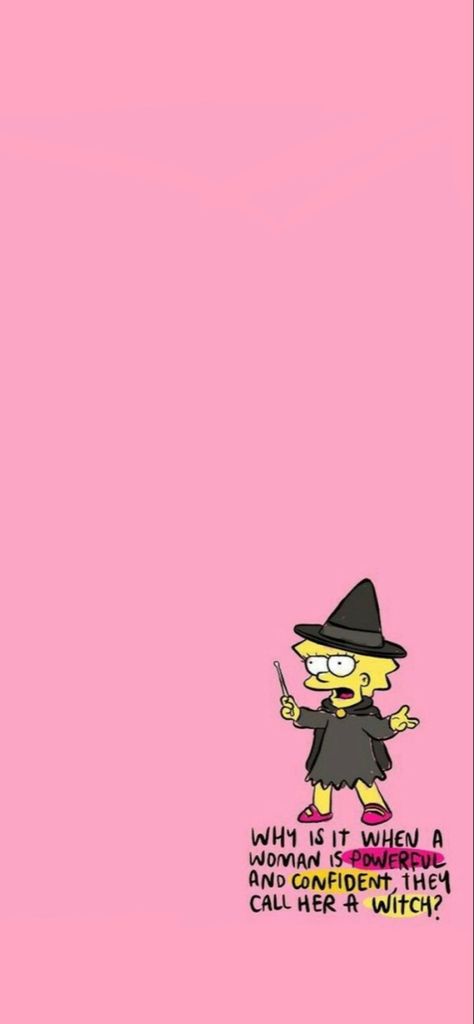 Lisa Simpson Wallpaper, Wallpaper Artwork, Simpson Wallpaper Iphone, Witch Wallpaper, Aesthetic Decor, Wallpaper Wall, Home Wallpaper, Screen Savers, Lisa Simpson