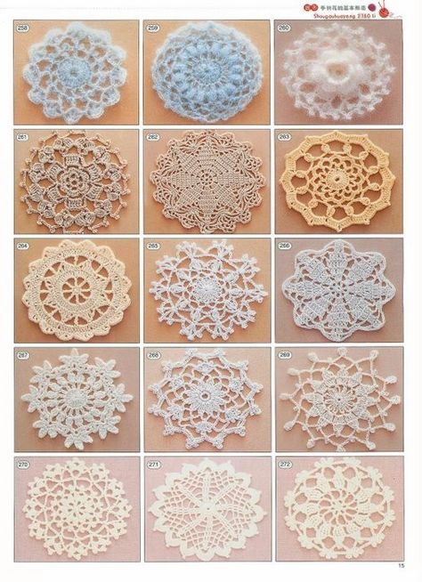 Confection Au Crochet, Crochet Lace Pattern, Crochet Snowflakes, Crochet Doily Patterns, Crochet Diy, Crochet Motifs, Crochet Doily, Doily Patterns, Crochet Squares