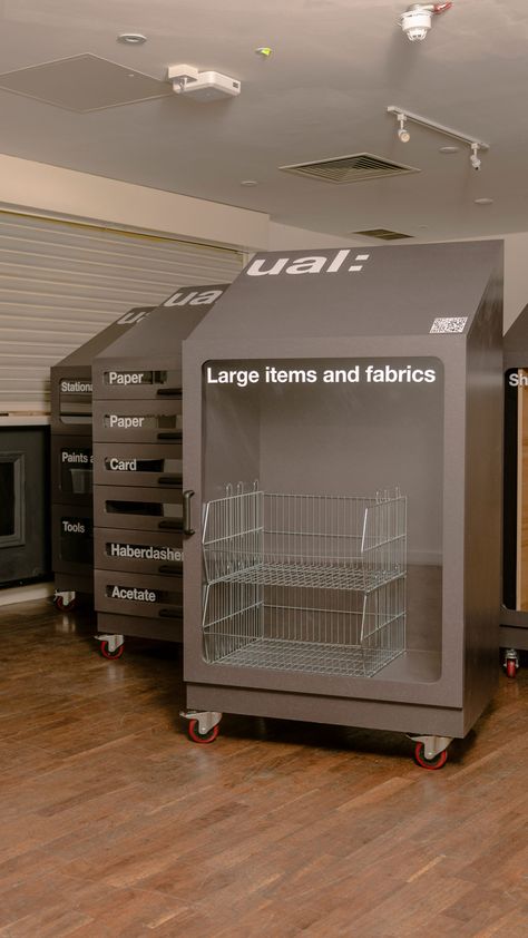 UAL rolls out donation boxes for students to leave and source materials Donation Boxes, Recycling Station, Campus Design, Donation Box, Recycling Center, Good Readers, Iconic Furniture, Mobile Storage, Student Dormitory