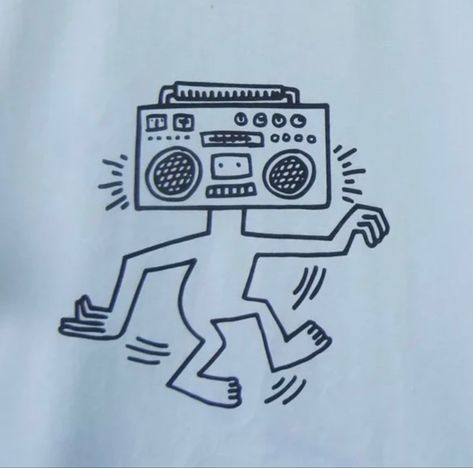 Music Doodle Tattoo, Let Down Radiohead Tattoo, Radio Head Tattoo, Weird Fishes Radiohead Tattoo, House Music Tattoo, Talking Heads Tattoo, Radiohead Tattoo Ideas, Speaker Tattoo, Radiohead Drawing