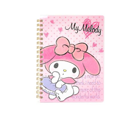 My Melody Sitting, My Melody Notebook, Sanrio Office, Purple Pillow, Pink Cover, Purple Pillows, Sitting Pretty, Hello Kitty Items, Memo Pad