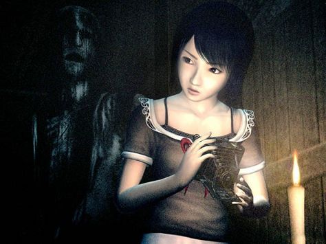 FF II Crimson Butterfly - Mio Amakura Mayu Amakura, Crimson Butterfly, Lost Village, Fun Online Games, Fatal Frame, Camera Obscura, Anime Monochrome, Fade To Black, Twin Sisters