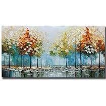 Modern Artwork Paintings, Paintings Wall Decor, Painted Forest, Anniversary Canvas, Colorful Texture, 3d Wall Painting, Paintings Wall, Tree Artwork, Wall Decor Modern