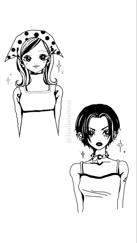 #nana #nanaosaki #nanakomatsu #nanatattoo #tattoo #animetattoo Nana Komatsu Tattoo, Nana Coloring Page, Nana Inspired Tattoos, Paradise Kiss Tattoo, Nana Sketch, Nana Tattoo Ideas, Nana Drawing, Tomie Tattoo, Nana Tattoo