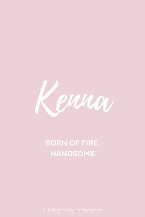 Kenna name meaning, origin and more. View our database of thousands of baby names and curated name lists to help you find the perfect name for your baby. Kenna Name Meaning, K Girl Names, Southern Girl Names, Bible Baby Names, Interesting Names, Male Names, Exotic Names, Baby Name Meaning, Meaningful Baby Names