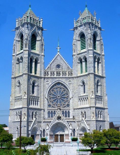 Building Reference, Sacred Heart Cathedral, Cathedral Basilica, Gothic Cathedrals, Cathedral Architecture, Gothic Cathedral, Newark Nj, Sacred Architecture, The Sacred Heart