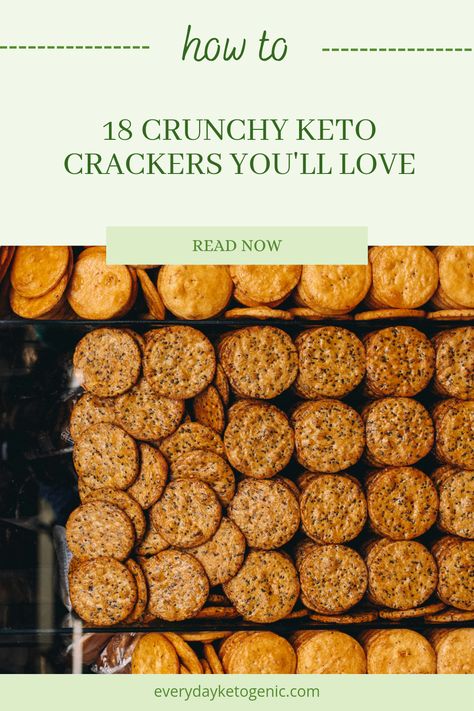 Looking for delicious low carb snacks? Discover our 18 favorite keto crackers that let you enjoy your munchies without the carb overload. These easy-to-make, crunchy calls are perfect for pairing with dips or enjoying on their own. Say goodbye to boring snacks and hello to satisfying options that fit your keto lifestyle! Get ready for a new flavor adventure where you can satisfy those cravings without guilt. With textures and tastes to please every palate, you won't believe they're keto. Indulge in these blissful bites today! Keto Focus, Paleo Snacks Easy, Flax Seed Crackers, Keto Crackers, Low Carb Crackers, Cheese Crisps, Game Snacks, Keto Pancakes, Carb Snacks