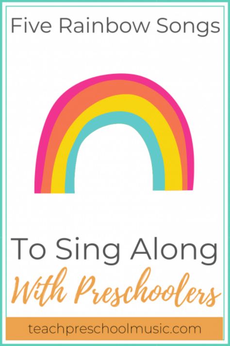 Preschoolers love all things relating to colors and rainbows, so it’s always a good idea to have some songs on hand to sing about all of the colors. Here are 5 easy piggyback songs that kids love about colors and rainbows. #preschool #preschoolmusic #preschoolsongs #preschoollessonplans #preschoolclassroom #preschoolteacher #circletime #movement #printable #rainbow #colors #preschoolcolors Color Songs For Toddlers, Rainbows Preschool, Color Songs Preschool, Preschool Fingerplays, Rainbow Lessons, Movement Preschool, Rainbow Songs, Circle Time Songs, Rainbow Music