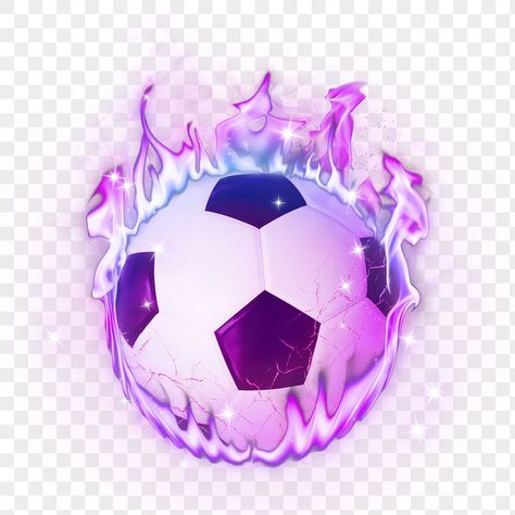 Purple Football Aesthetic, Neon Football, Soccer Ball Png, Pink Walpaper, Ball Football, Ball Png, Soccer Stuff, Png Aesthetic, Purple Fire