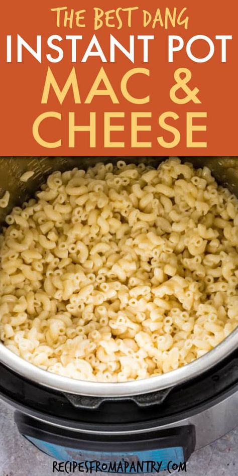 Ready for the BEST mac and cheese ever?! Try this creamy hearty easy Instant Pot Mac and Cheese loaded with 3 cheeses. It is a quicker yet simpler version of a well loved family classic. You can easily double this recipe for a crowd or vary it by using regular milk, evaporated milk, parmesan or mix ins like peas, bacon, ham, broccoli or chicken! #instantpot #instantpotrecipes #instantpotmacandcheese #macandcheese #pressurecooker #comfortfood #macaroncheese Instant Pot Macaroni And Cheese, Instant Pot Macaroni, Velveeta Mac And Cheese, Instant Pot Mac And Cheese, Pot Mac And Cheese, Instant Pot Pasta Recipe, Best Pressure Cooker, Best Mac And Cheese, Healthy Pasta