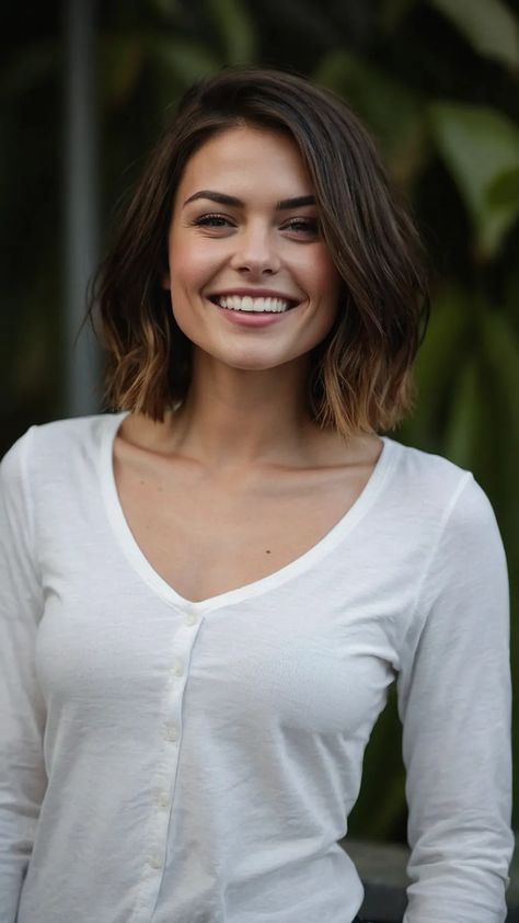 From Bobs to Pixies: 15 Short Hair Cut Ideas Your Round Face Will Love 34 Collarbone Length Hair, Short Haircut Ideas, Hair Cut Ideas, Brown Hairstyles, Short Hair Cuts For Round Faces, Short Hair Cut, Hair Today Gone Tomorrow, Chic Short Haircuts, Textured Pixie Cut