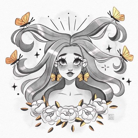 Annabelle ✨ on Instagram: “✨ The butterfly princess ✨ This is my inktober-style entry for @calico.creature DTIYS challenge 🤍✨#calico300 Since her beautiful…” Butterfly Pose Reference, Dtiys Challenge, Butterfly Princess, Butterfly Pose, Art Drawings Sketches Creative, Anime Sketch, The Butterfly, Art Drawings Sketches, Powerful Women