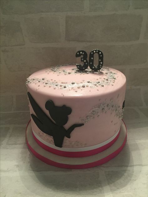 Disney 30th Birthday Cake, Tinkerbell Cake, 30th Birthday Cake, Disney Tinkerbell, Special Cakes, Fourth Birthday, Special Cake, 30th Birthday, Birthday Cakes