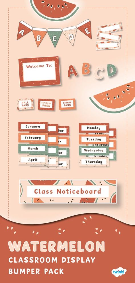 Watermelon Theme, Learning Corner, Summer Classes, Classroom Organisation, Classroom Display, Hall Bathroom, Themed Classroom, New Classroom, Classroom Displays