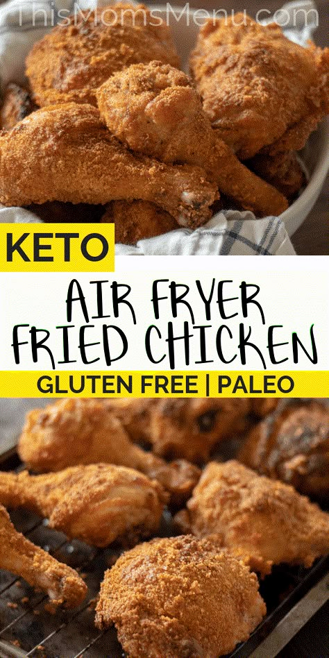 Air Fryer Recipes Potatoes, Air Fryer Recipes Healthy Low Carb, Chicken Gluten Free, Air Fryer Recipes Low Carb, Air Fryer Recipes Keto, Air Fryer Keto, Keto Air Fryer Recipes, Air Fryer Fried Chicken, Keto Fried Chicken