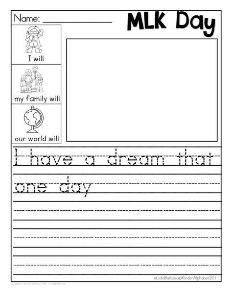 Martin Luther King Jr. FREEBIE { I Have a Dream } Martin Luther King Jr Worksheets, Martin Luther King Worksheets, Martin Luther King Activities, Mlk Activities, Martin Luther King Jr Activities, Kindergarten Writing Activities, January Classroom, Kindergarten Social Studies, Martin Luther King Day