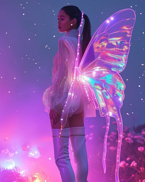 Space Fairy, Fairy Core Aesthetic, Fairy Photography, Dreamcore Aesthetic, Fairy Aesthetic, Cyberpunk Character, Neon Aesthetic, Pink Vibes, Fantasy Fashion