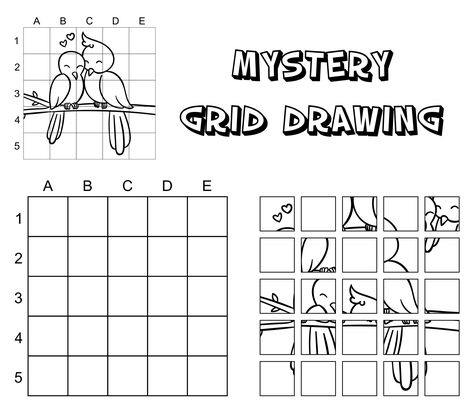 Mystery Grid Drawing, Grid Drawing Worksheet, Crayon Template, Drawing Worksheet, Conditional Probability, Probability Worksheets, Dot Plot, Grid Game, Types Of Graphs