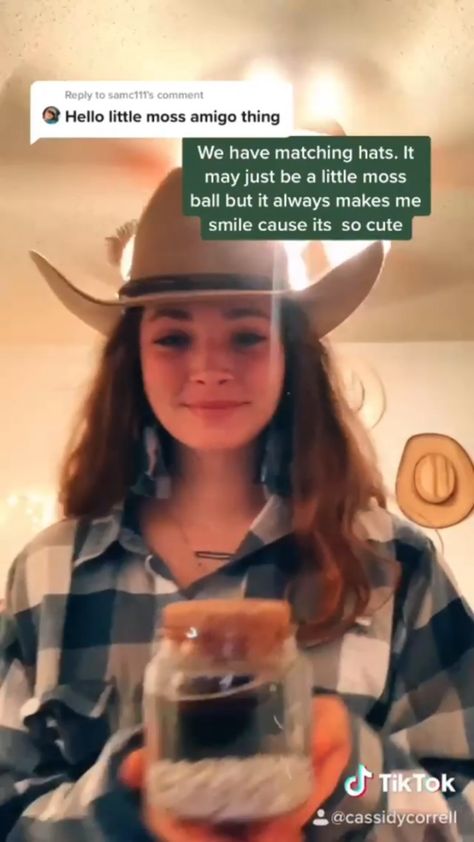 moss_amigos on Instagram: Yeehaw!! This is the cutest TikTok with a Moss Amigo and a hat 🤠 @correll.cassidy #mossamigos Cassidy Correll, Moss Balls, Shades Of Green, Make Me Smile, The Cutest, Hats, On Instagram, Instagram