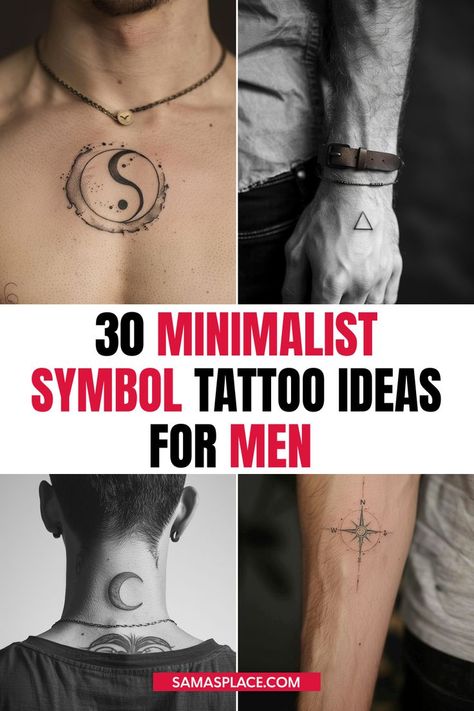 Minimalist symbol tattoo ideas for men featuring subtle designs with deep meaning. Minimalist Back Tattoo For Men, Minimalist Symbol Tattoo, Mens Tattoo Placement, Arrow Neck Tattoo, Small Upper Back Tattoo Men, Male Symbol Tattoo, Wisdom Tattoo Symbol, Meaningful Men Tattoo Ideas Guys, Male Rib Tattoos