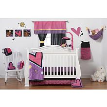 One Grace Place  Sassy Shaylees 3 Piece Bedding Set Purple Crib Bedding, Crib Bed Skirt, Purple Bedding Sets, Best Crib, Nursery Bedding Sets, Baby Bedding Sets, Crib Sets, Baby Nursery Furniture, Nursery Set