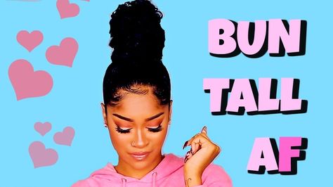 Sleek High Ninja Bun on Dry Natural Hair Tutorial [Video] - https://blackhairinformation.com/video-gallery/sleek-high-ninja-bun-dry-natural-hair-tutorial-video/ High Bun Hairstyles Tutorial, Bri Hall, Ninja Bun, Dry Natural Hair, Hype Hair, High Bun Hairstyles, Natural Hair Tutorials, Hair Videos Tutorials, Tutorial Video