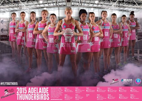 2015 Adelaide thunderbirds Adelaide Thunderbirds, Netball Pictures Photo Ideas, Netball Photoshoot, Netball Coach Drills, Netball Team Photos, Netball Photos, Netball Umpire, Australian Netball, Netball Pictures