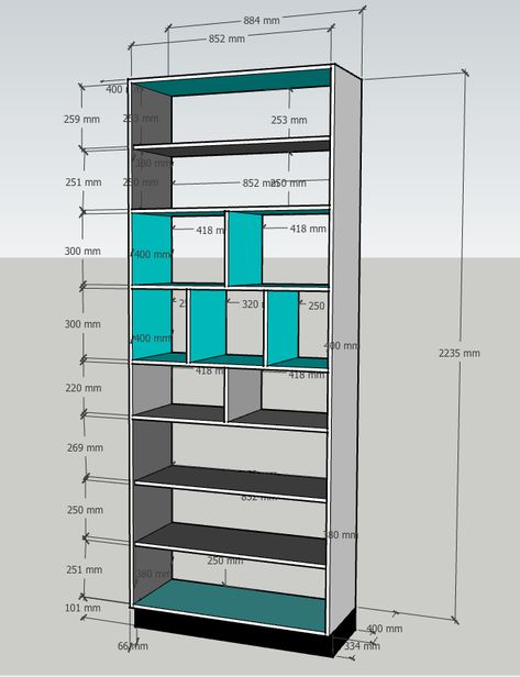 Standard Bookshelf Dimensions, Built In Bookshelves Measurements, Bookshelf Measurements, Bookshelf Size, Wooden Shelf Design, Carpentry And Joinery, Library Designs, Furniture Design Sketches, Small Home Offices