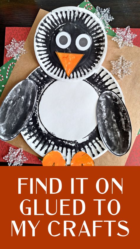 Paper Plate Penguin Craft Idea For Kids Penguins Crafts For Preschoolers, Penguin Ornaments For Kids To Make, Winter Animal Art For Toddlers, Penguin Art For Toddlers, Penquins Crafts Christmas, Penguin Preschool Crafts, Pets Crafts For Toddlers, Pinguin Craft, Penguin Christmas Crafts