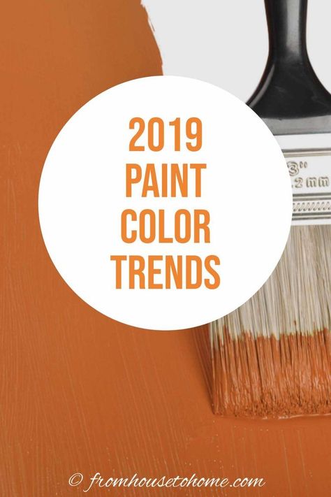 I love these 2019 trending paint colors! It has all of the popular paint colors from the major paint companies, like Pantone, Benjamin Moore, Sherwin Williams, Behr, PPG and Valspar.  Great 2019 home painting colors for your living room, bedroom, bathroom or kitchen. #fromhousetohome #2019coloroftheyear #color #popularpaintcolors #paintcolors #paintcolortrends My Room Decor, Cottage Bedroom Decor, Country Bedroom Design, Paint Color Trends, Bedroom Design Styles, White Molding, Choosing Paint Colours, New Paint Colors, Choosing Paint