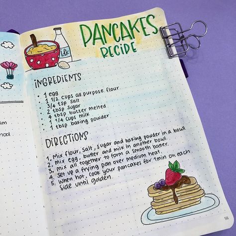 ✨Christina✨’s Instagram profile post: “Happy Pancake Day!!!! 🥞 Today I’m sharing with you the best pancake recipe ever, which I’ve also added in my bullet journal as well! 👌🏻…” Best Pancake Recipe Ever, Diy Recipe Binder, Happy Pancake Day, Scrapbook Recipe Book, Homemade Recipe Books, Recipe Book Design, Diy Cookbook, Best Pancake Recipe, Homemade Cookbook