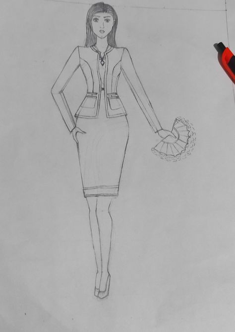 Office Wear Drawing, Office Wear Fashion Illustration, Women Fashion Drawing, Office Wear Illustration, Formal Suits For Women, Office Wears, Suit Drawing, Croquis Fashion, Female Office