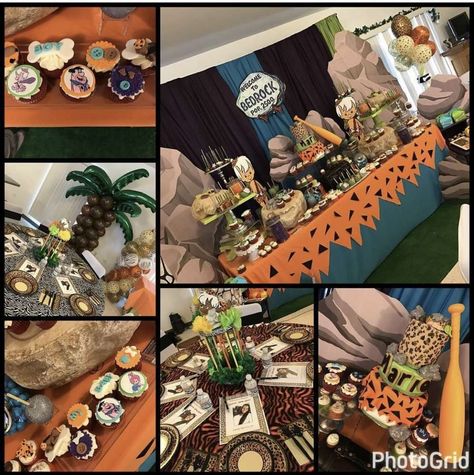 Bam Bam Baby Shower Theme, Flintstones Baby Shower Theme, Flinstones Baby Shower Ideas, Flintstones Gender Reveal, Flintstone Party, Baby Bam, Flintstones Party, Flintstones Birthday, Gender Reveal Baby Shower Themes