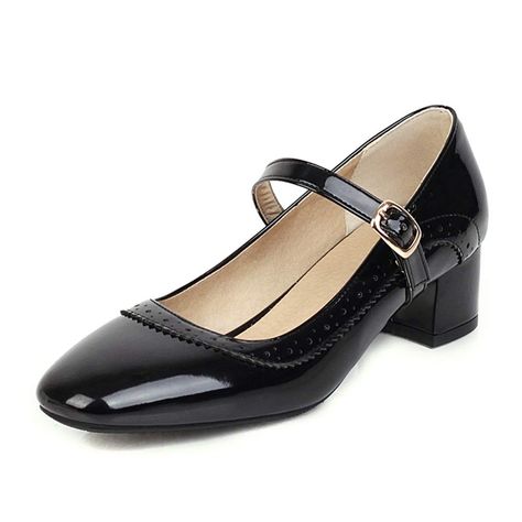 PRICES MAY VARY. Heel Height：4.5cm = 1.77''(approx) Our Mary Janes are not only fashionable, but also practical. They can be worn for both formal and casual occasions, making them suitable for office wear, parties, or everyday outings. For the measurement of all data, we only take the size 4 UK as an example, there are differences in different sizes. These shoes are perfect for giving as gifts to friends and family on Valentine's Day, Christmas, Halloween, Mother's Day. Exquisite and well-made high quality durable and skin-friendly shoes, easy to match different outfits in different occasions, giving you a trendy and chic look. Welcome to our store!
 
 
 Introducing our durable Women's Spring/Summer Mary Jane Heels,designed to withstand years of wear and tear. Choose from a variety of colo 20s Shoes, 70s Women, Womens Mary Janes, Black Pumps Heels, Low Heel Shoes, Block Heel Shoes, Heels Pumps, Retro Chic, Mode Vintage