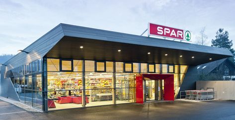 Supermarket Facade Design, Market Exterior Design, Supermarket Design Architecture, Supermarket Design Exterior, Small Supermarket Design, Supermarket Architecture, Supermarket Exterior, Supermarket Building, Supermarket Design Interior