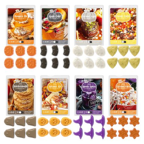 PRICES MAY VARY. Natural Soy Wax Ingredients: ARVIDSSON Halloween scented wax melts have a series of spooky scents: Pumpkin Pie, Apple Cider, Caramel Apple, Candy Corn, Snickerdoodle, Spooky Spices, Caramel Corn, Autumn Air. These scents often embrace creativity and offer a unique olfactory experience that aligns with the spirit of the holiday. Variety Of Unique Halloween Element Looks: Fantasy Halloween Scented Wax Melts are specifically for the Halloween season, embodying whimsical, mysterious Cider Caramel, Apple Cider Caramel, Fall Wax Melts, Apple Candy, Wax Cubes, Scentsy Fragrance, Home Fragrance Accessories, Caramel Corn, Wax Tarts