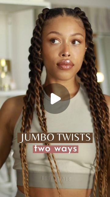 Jaleesa Moses on Instagram: "1 is for beginners and 2 is the way I get ‘em done in less than 3 hours. Easier than braiding FOR SURE 🥹 —————— #protectivestyles #naturalhair #hairstyles" Beginner Protective Styles, Jumbo Protective Styles, Jumbo Knotless Twists, Box Twists Hairstyles, Twist Jumbo Braids, Twist For Beginners, Jumbo Hairstyles, Jumbo Twist Braids, Braids For Beginners