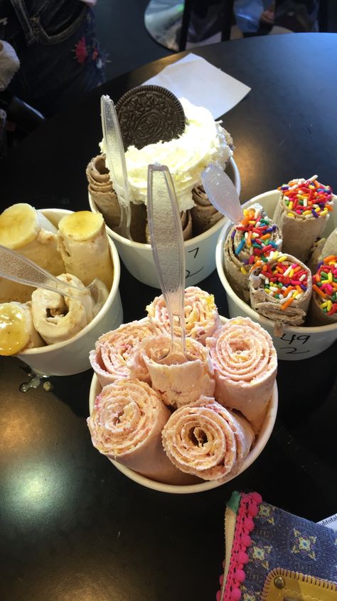 Ice Cream Rolls Aesthetic, Soft Swirl Ice Cream Snapchat, Fake Ice Cream Snaps, Rolled Ice Cream Aesthetic, Aruku Valley, Ice Cream Snaps, Ice Cream Snapchat, Roll Up Ice Cream, Ice Cream Snap