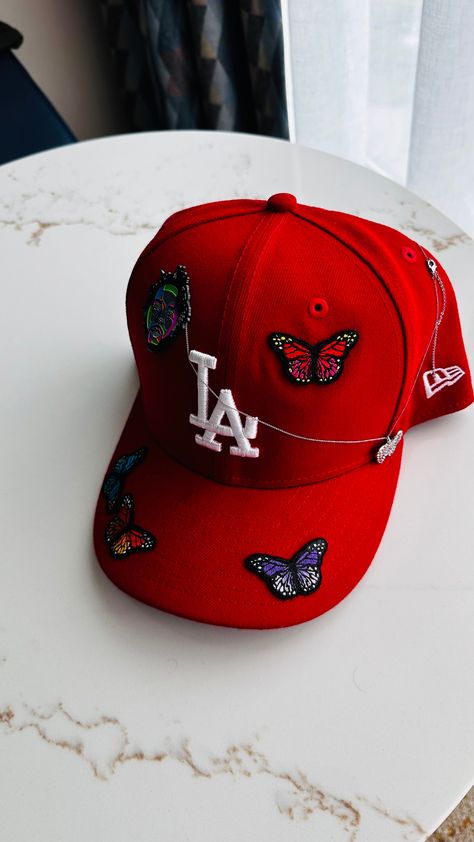 Kendrick Lamar "To Pimp A Butterfly" Themed Custom Fitted Custom New Era Hats, Creative Hats, To Pimp A Butterfly, Custom Fitted Hats, Swag Hats, Dope Hats, Diy Fashion Projects, Hat Aesthetic, Vaseline Lip