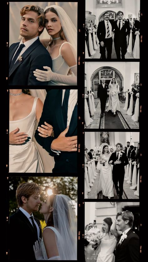 ᴹᵃᵈᵉ ᵇʸ ᴹᴰᵂ'ˢ • Dylan Sprouse and Barbara Palvin Sprouse married photos wallpaper • Darbara/Sprousevin are officially married! Dylan And Barbara Wedding, Barbara Pal In Wedding, Barbara And Dylan Wedding, Wedding Photography Black And White, Barbara Palvin And Dylan Sprouse Wedding, Dylan Sprouse Wedding, Retro Wedding Photos, Barbara Palvin Wedding, Dylan And Barbara