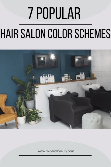 Hair Salon Interior Design Color Schemes, Hair Salon Ideas Stations, Modern Hair Salon Interior Design, Salon Color Schemes, 80 Hair, Hair Salon Interior Design, Vintage Hair Salons, Minerva Beauty, Beauty Salon Interior Design