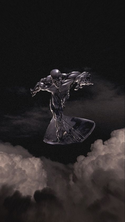 Silver Surfer Aesthetic, Silver Surfer Wallpaper Iphone, Silver Surfer Desktop Wallpaper, Silver Surfer Black Wallpaper, Marvel Comics Wallpaper Black And White, Silver Surfer Poster, Surfer Wallpaper, Silver Surfer Wallpaper, Black Silver Surfer