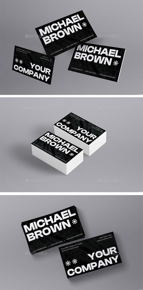 Black Maximalist Business Card - Business Cards Print Templates Ar Logo, Typography Business Cards, Company Business Cards, Black Business Card, Business Information, Cool Business Cards, Card Business, Printing Business Cards, Visiting Cards